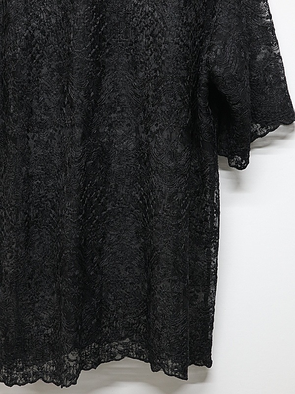 LAD MUSICIAN����å� �ߥ塼�������/TULLE EMBROIDERY LACE SS SH/BLACK