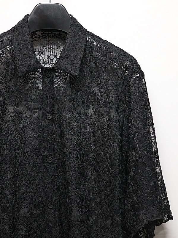 LAD MUSICIAN����å� �ߥ塼�������/TULLE EMBROIDERY LACE SS SH/BLACK