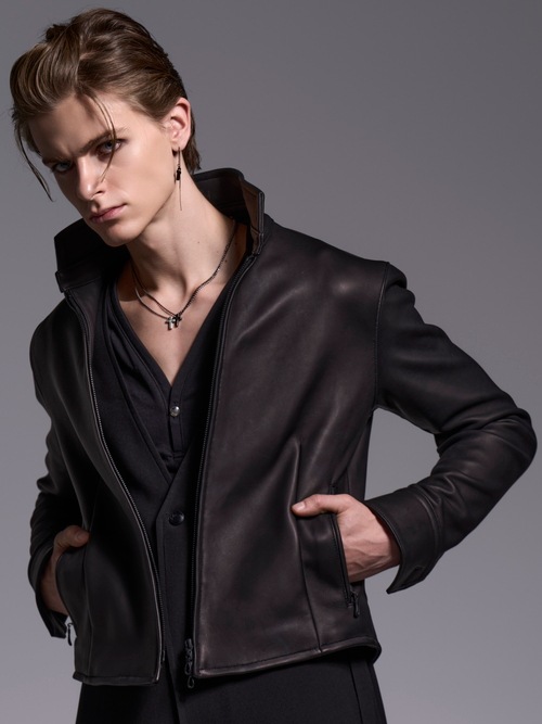 (ͽ���ʡ�7��8������ͽ��/kiryuyrik������奦����奦/Sheep Hide Stand Collar Short Blouson/Black