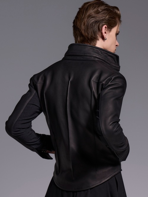 (ͽ���ʡ�7��8������ͽ��/kiryuyrik������奦����奦/Sheep Hide Stand Collar Short Blouson/Black