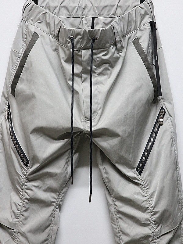 wjk�����֥른��������/puckering banana teck pants/l.gray