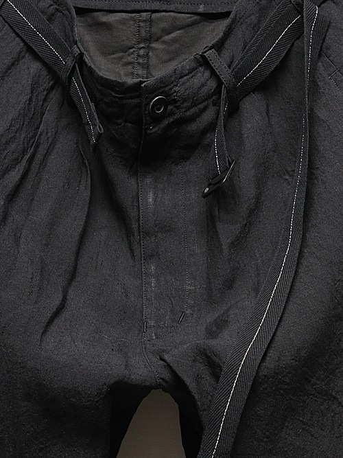�㴰���nude:masahiko maruyama ���̡���:�ޥ��ҥ��ޥ���/Linen Cloth/Stripe PANTS w/BELT/Black