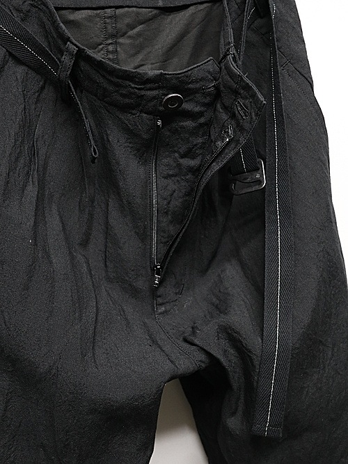 �㴰���nude:masahiko maruyama ���̡���:�ޥ��ҥ��ޥ���/Linen Cloth/Stripe PANTS w/BELT/Black