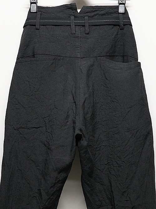 �㴰���nude:masahiko maruyama ���̡���:�ޥ��ҥ��ޥ���/Linen Cloth/Stripe PANTS w/BELT/Black