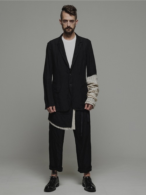 �㴰���nude:masahiko maruyama ���̡���:�ޥ��ҥ��ޥ���/Linen Cloth/Stripe PANTS w/BELT/Black