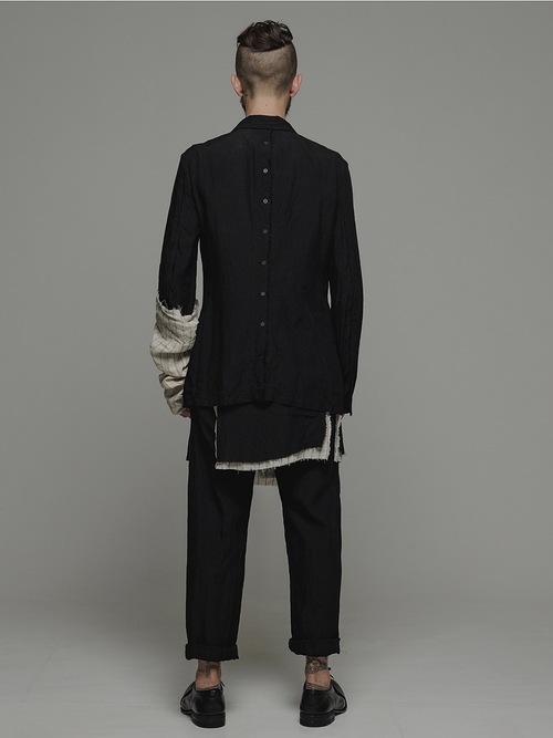 �㴰���nude:masahiko maruyama ���̡���:�ޥ��ҥ��ޥ���/Linen Cloth/Stripe PANTS w/BELT/Black