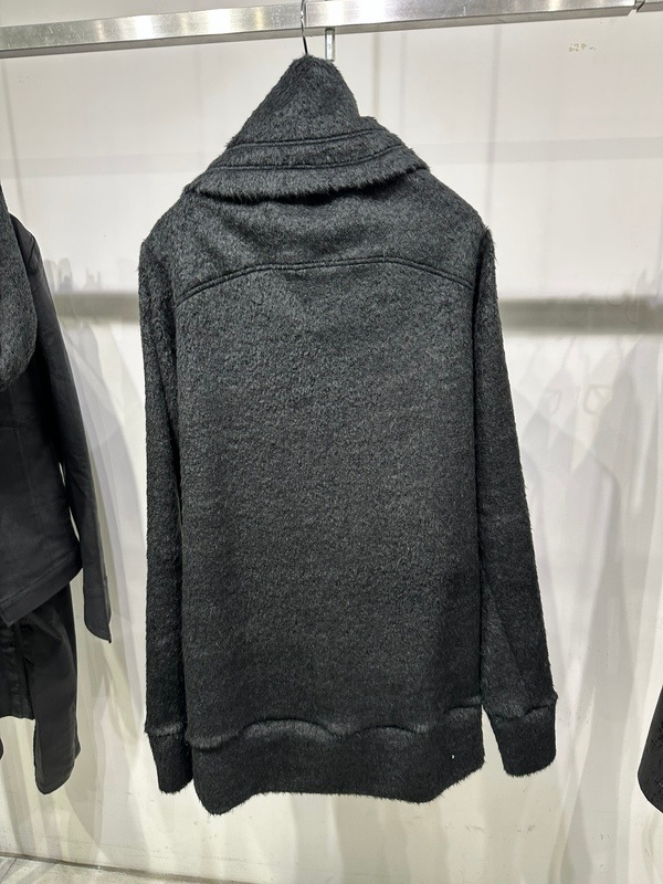 (ͽ���ʡ�11������12������ͽ��/kiryuyrik������奦����奦/Long Shaggy Jersey Loose High Nack Pull Over/Black