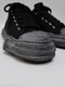 Maison MIHARA YASUHIRO/- PETERSON 23 - vintage color dyed original sole canvas low-top sneakers/BLK/BLK.