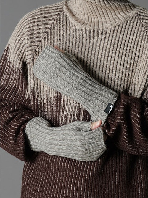 Ground Y饦ɥ磻/WASHABLE WOOL FINGERED ARM WARMER/MOCHA
