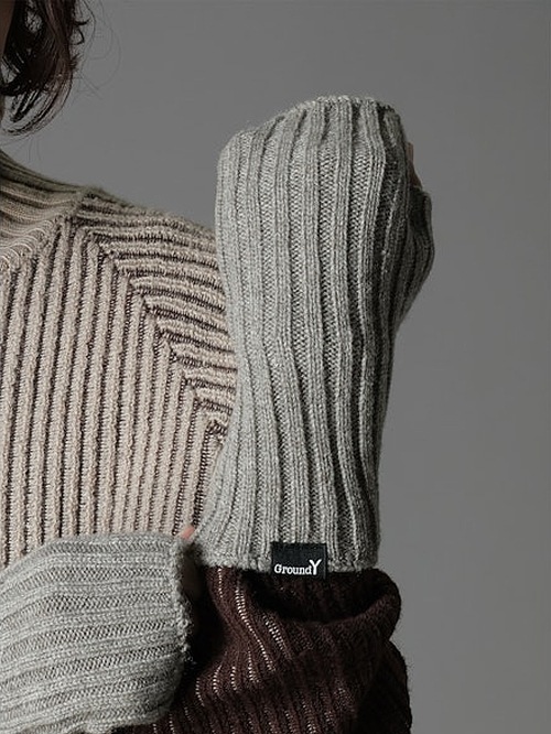 Ground Y饦ɥ磻/WASHABLE WOOL FINGERED ARM WARMER/MOCHA