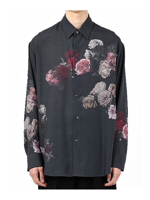 LAD MUSICIAN����å� �ߥ塼�������/T/B BASKET OF ROSES BIG SHIRT/GRAY