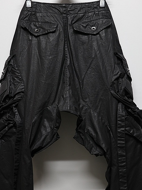 JULIUS����ꥦ��/COATED CLOTH TROUSERS17/BLACK