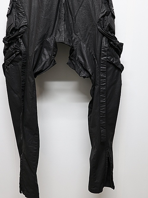 JULIUS����ꥦ��/COATED CLOTH TROUSERS17/BLACK