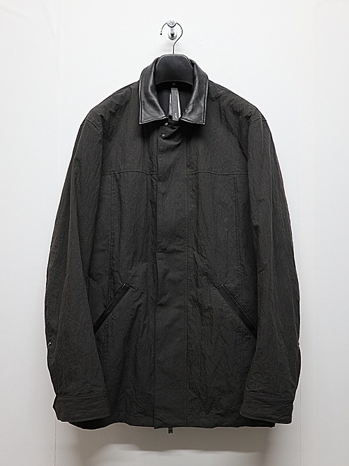 wjk�����֥른��������/zip coverall jacket/charcoal black