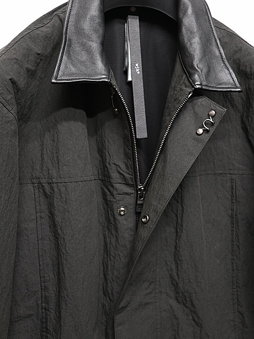 wjk�����֥른��������/zip coverall jacket/charcoal black