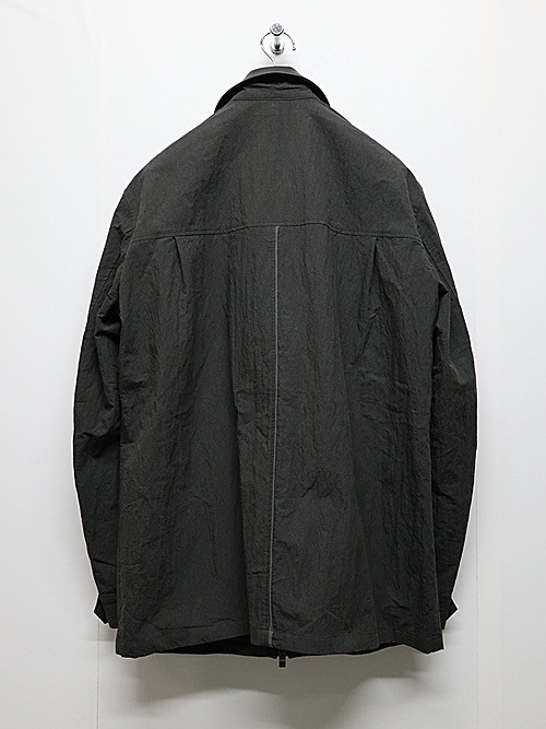 wjk�����֥른��������/zip coverall jacket/charcoal black