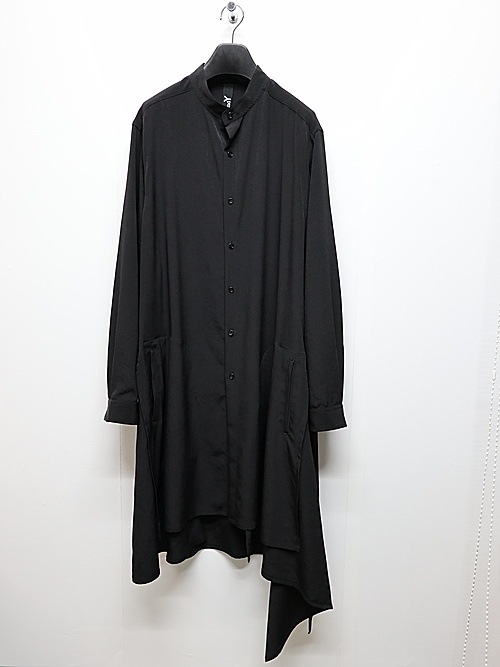 Ground Y�����饦��ɥ磻/TA/PE CREPE DE CHINE POCKET BAGS BIG SHIRT TYPE2/BLACK