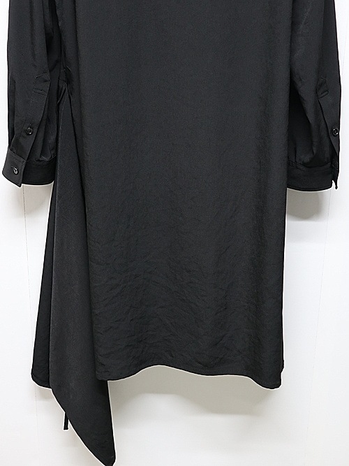 Ground Y�����饦��ɥ磻/TA/PE CREPE DE CHINE POCKET BAGS BIG SHIRT TYPE2/BLACK