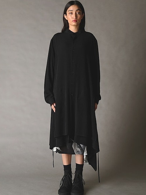 Ground Y�����饦��ɥ磻/TA/PE CREPE DE CHINE POCKET BAGS BIG SHIRT TYPE2/BLACK