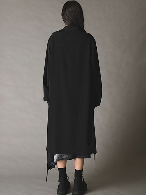 Ground Y�����饦��ɥ磻/TA/PE CREPE DE CHINE POCKET BAGS BIG SHIRT TYPE2/BLACK