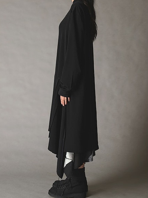 Ground Y�����饦��ɥ磻/TA/PE CREPE DE CHINE POCKET BAGS BIG SHIRT TYPE2/BLACK