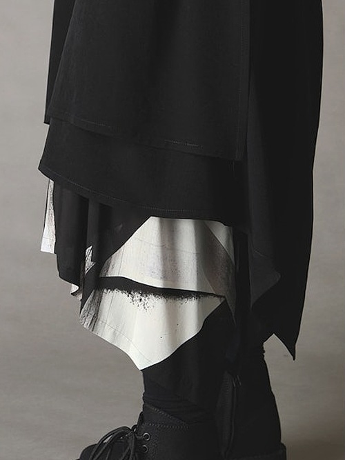 Ground Y�����饦��ɥ磻/TA/PE CREPE DE CHINE POCKET BAGS BIG SHIRT TYPE2/BLACK