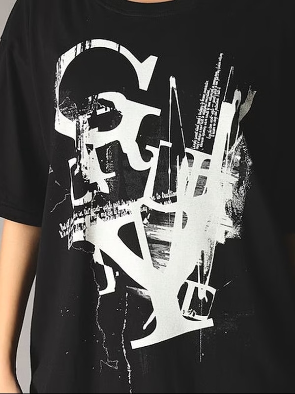 Ground Y�����饦��ɥ磻/20/- JERSEY LOGO T-SHIRT/BLACK
