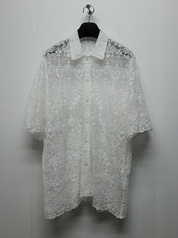 LAD MUSICIAN����å� �ߥ塼�������/TULLE EMBROIDERY LACE SS SH/WHITE