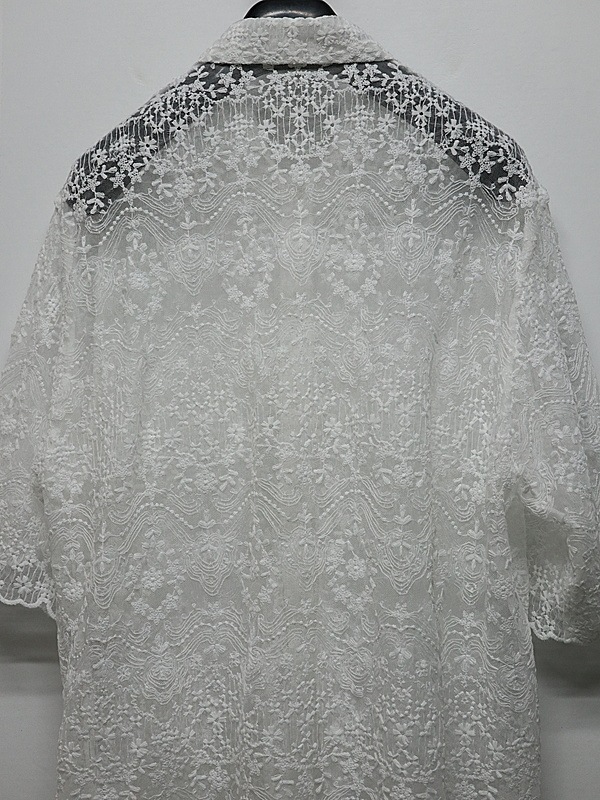 LAD MUSICIAN����å� �ߥ塼�������/TULLE EMBROIDERY LACE SS SH/WHITE