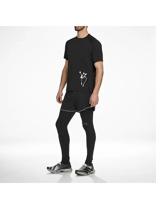 Y-3���磻���꡼/M GFX RUN SS TEE/BLACK
