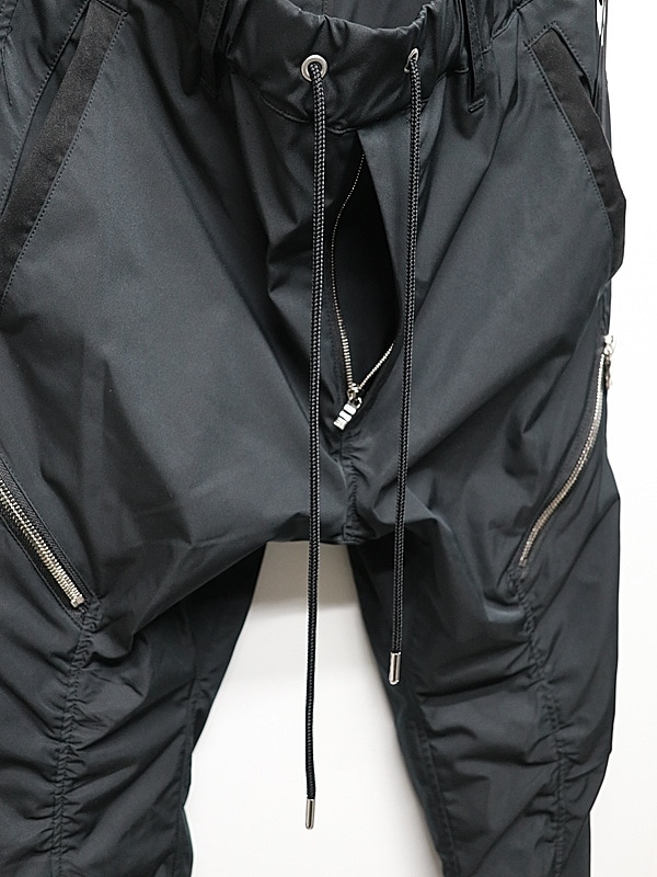 wjk�����֥른��������/puckering banana teck pants/black