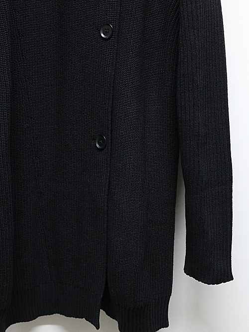 Ground Y�����饦��ɥ磻/COTTON KNIT DOUBLE FRONT CARDIGAN/BLK.