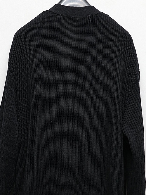 Ground Y�����饦��ɥ磻/COTTON KNIT DOUBLE FRONT CARDIGAN/BLK.