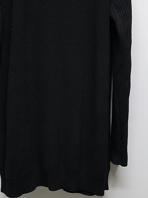 Ground Y�����饦��ɥ磻/COTTON KNIT DOUBLE FRONT CARDIGAN/BLK.