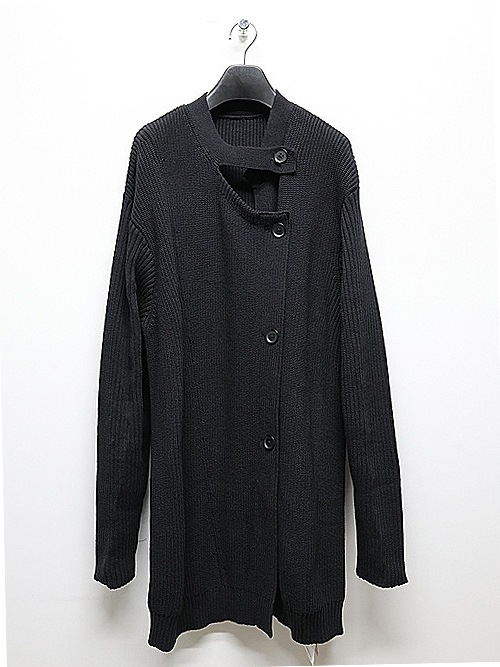 Ground Y�����饦��ɥ磻/COTTON KNIT DOUBLE FRONT CARDIGAN/BLK.