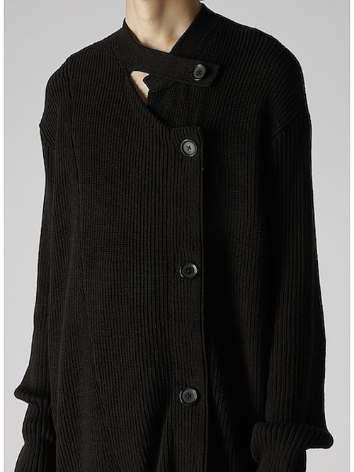 Ground Y�����饦��ɥ磻/COTTON KNIT DOUBLE FRONT CARDIGAN/BLK.