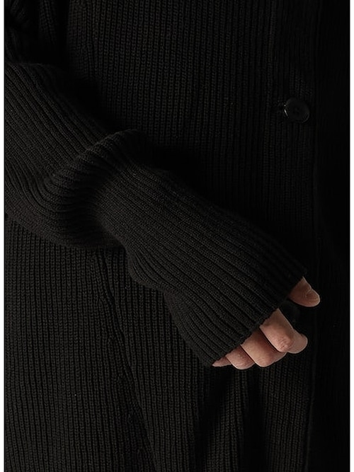 Ground Y�����饦��ɥ磻/COTTON KNIT DOUBLE FRONT CARDIGAN/BLK.
