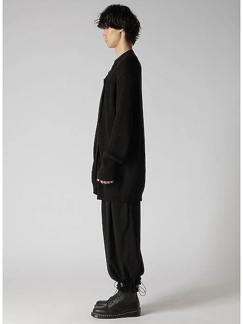 Ground Y�����饦��ɥ磻/COTTON KNIT DOUBLE FRONT CARDIGAN/BLK.