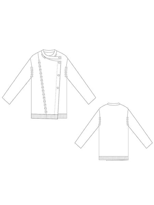 Ground Y�����饦��ɥ磻/COTTON KNIT DOUBLE FRONT CARDIGAN/BLK.