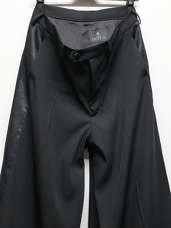 (ͽ���ʡ�5��6������ͽ��/THE ONENESS�������ͥ�/W-Satin Wide Slacks/Black