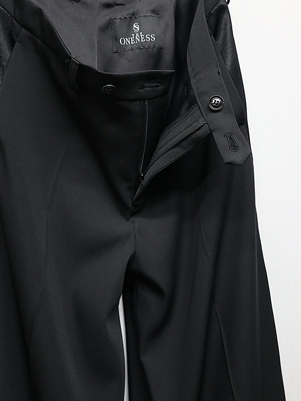 (ͽ���ʡ�5��6������ͽ��/THE ONENESS�������ͥ�/W-Satin Wide Slacks/Black