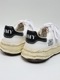 Maison MIHARA YASUHIRO/rs - BLAKEY -vintage color dyed original sole canvas Low-Top sneakers/ WHITE.