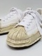 Maison MIHARA YASUHIRO/rs - BLAKEY -vintage color dyed original sole canvas Low-Top sneakers/ WHITE.