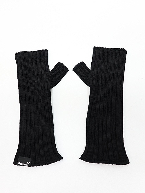 SALE30%OFF/Ground Y�����饦��ɥ磻/WASHABLE WOOL FINGERED ARM WARMER/BLACK.