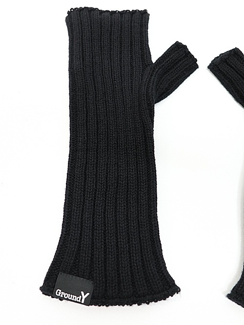 SALE30%OFF/Ground Y�����饦��ɥ磻/WASHABLE WOOL FINGERED ARM WARMER/BLACK.