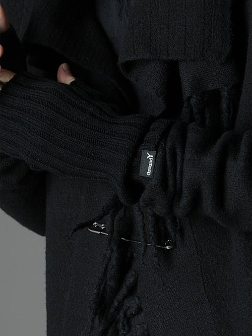 SALE30%OFF/Ground Y�����饦��ɥ磻/WASHABLE WOOL FINGERED ARM WARMER/BLACK.