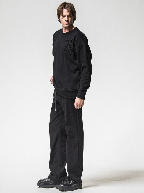 RESOUND CLOTHING���ꥵ����ɥ���������/regular taperd KING DENIM JERSEY/BLACK