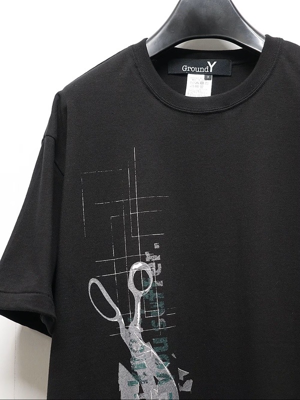 Ground Y�����饦��ɥ磻/20/- JERSEY T-SHIRT/BLACK