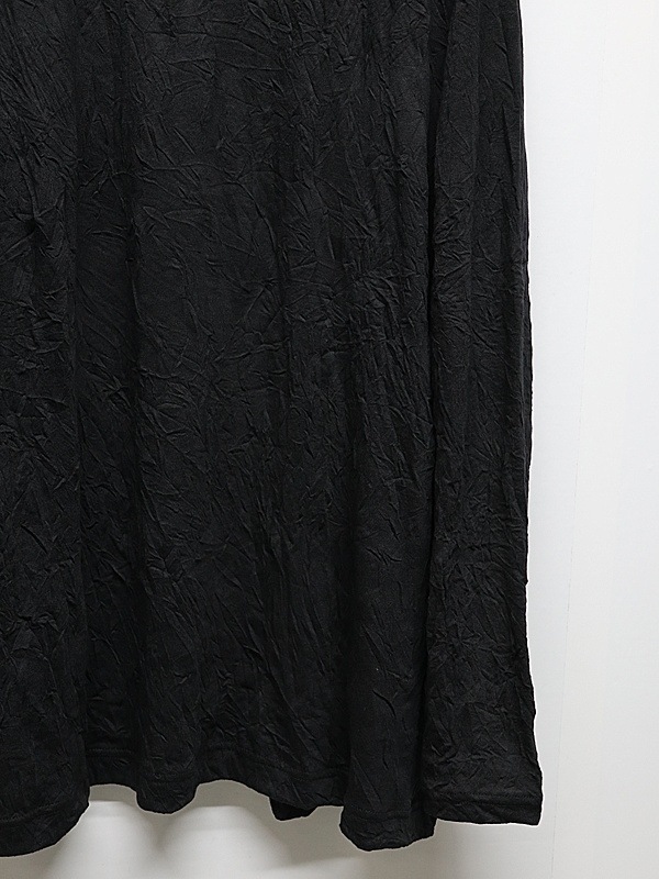 Ground Y�����饦��ɥ磻/CATCH WASHER WRINKLE JERSEY TURTLENECK LONG SLEEVED T-SHIRT/BLACK