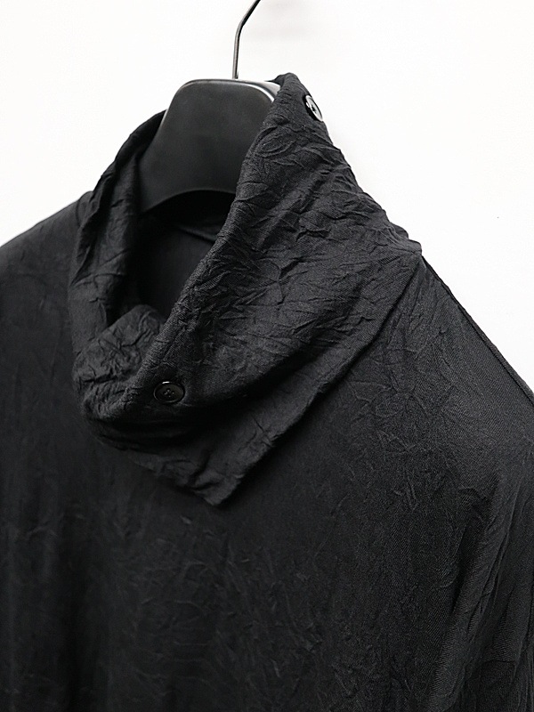 Ground Y�����饦��ɥ磻/CATCH WASHER WRINKLE JERSEY TURTLENECK LONG SLEEVED T-SHIRT/BLACK